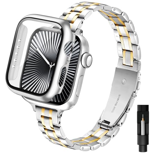 Bracelet fin Apple Watch 40mm en acier premium et coque élégante