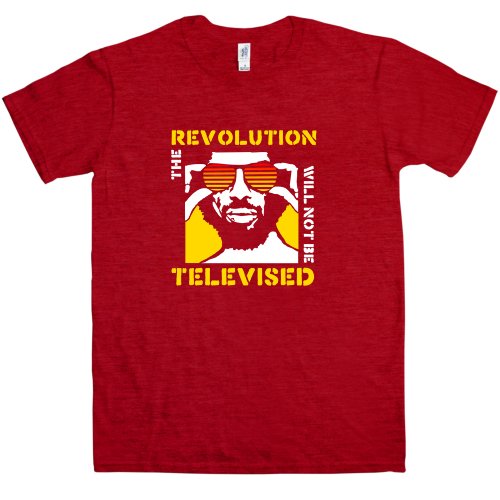 Refugeek Tees - Herren Revolution T Shirt - Large - Antique Cherry Red