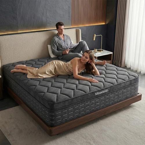 Queen Size Mattress 12 Inch, Medium Firm Boxed Hybrid Mattress, Cooling Gel Memory Foam & Motion Isolation Pocket Coils, 350lbs+ Edge Support, Fiberglass-Free, 365-Night Trial, for Couples, Families