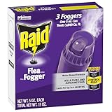 Raid Flea Fogger Plus Killer, Kills Fleas and Hatching Eggs, Lasts for up to 4 Months, Indoor Fogger, 3 Count (Pack of 3)