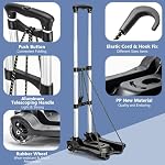 Gorpuire Small Folding Hand Truck Dolly with 2 Wheels, Foldable Luggage Cart, Lightweight Aluminum Collapsible Trolly Portable Dolly for Moving Airport Travel Use | Lightweight Aluminum Collapsible Trolly Portable Dolly for Moving Airport Travel Use