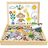【Hochwertiges Geschenk】-- Magnetisches Holzpuzzle kann das Koordination- und Beobachtungsvermögen der Kinder tranieren und Babys Intelligenz entwickeln, das beste Puzzle-Spiel für Kinder, um früh erwachsen zu werden. Auch als Geschenke am Kindergeburtstag, Weihnachten, Halloween, Party, etc.