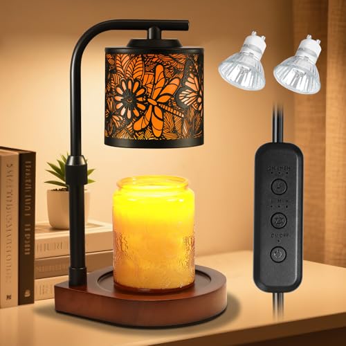 Candle Warmer Lamp with Timer & Dimmer- Electric Wax Melt Warmer with Adjustable Height for Scented Candles, Home Décor Fragrance and House Warming B