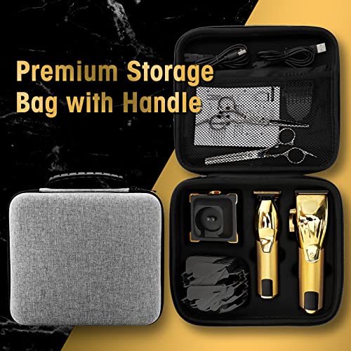 Suttik Professional Hair Clipper And Trimmer Set, Barber Clippers Set For Men Professional Kit, Beard Trimmer Haircut Kit, Cordless Clippers For Hair Cutting,Gold #TOP5