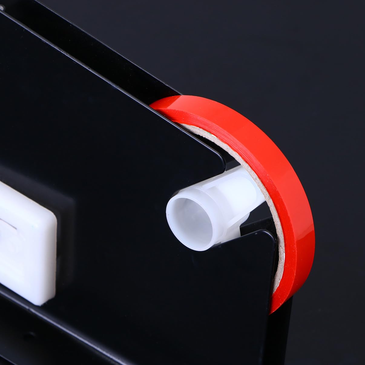 Dispenser per Nastro Adesivo 12Mm con Taglierina Integrata e 6 Pezzi di Nastro per Supermercati e Negozi per Sigillare Sacchetti in Modo Efficiente