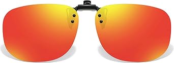 Polarized Clip On Sunglasses, Flip Up Anti-Glare Driving Clip-on Shades, UV400 Protection Lens for Men Women
