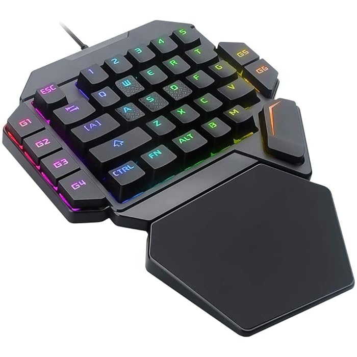 Buy OneHanded RGB Mechanical Keyboard, Ergonomic Half Gaming Keyboard 35 Keys with Rainbow
