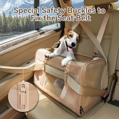 Sac de transport souple pour chat de voiture Petsfit avec boucles de sécurité - 3