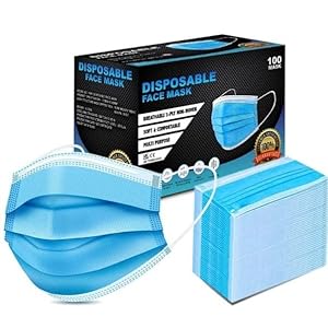 Disposable Face Masks | 3-Layer Breathable face mask with strong Elastic Ear loops | UK SELLER