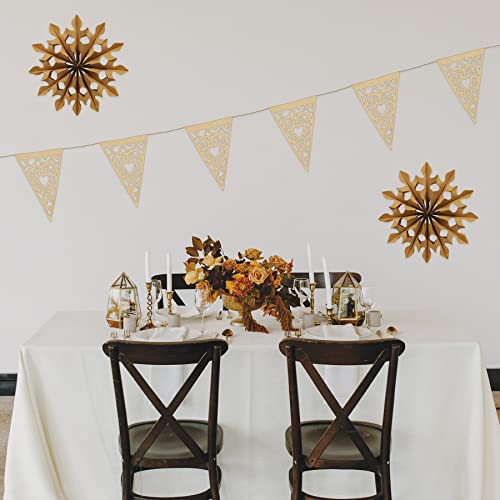 Beistle 2 Piece Three Dimensional Brown Kraft Paper Snowflake Decorations, Winter Rustic Wedding Party Supplies, 12" #TOP2