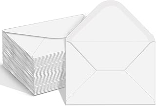 YINUOYOUJIA 100 Pack 4x6 Envelopes for Invitations, White A6 Envelopes, Postcard Envelopes, Photo Envelopes, Used for Graduation, Wedding, Baby Shower-(6.5 x 4.75 Inches) (white)