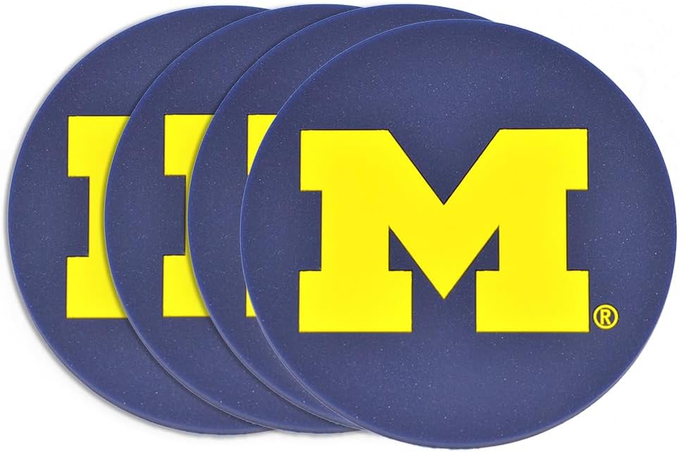 Michigan Wolverines 4-Pack PVC Coasters