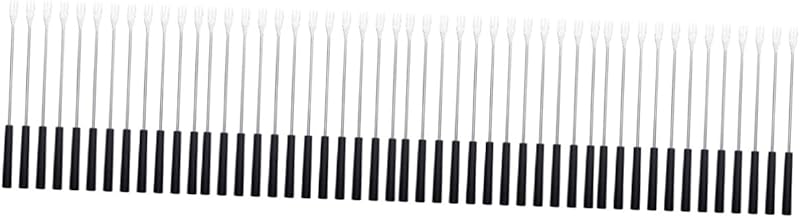 Luxshiny 48 Peças Garfo De Fondue De Chocolate Assado Marshmallows Garfos De Fondue De Queijo Garfo De Mergulho De Aço Inoxidável Creme De Queijo Creamcheese Sorvete De Chocolate Garfo De