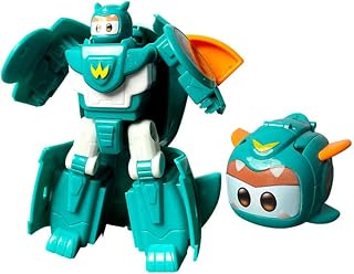 BESTWALED Super Deformation Mecha Pet Tino Boy's Transforming Toys Super Wings Robot Children's Figur Vehicle Superwings Airplane Playset Series 13 Birthday Present
