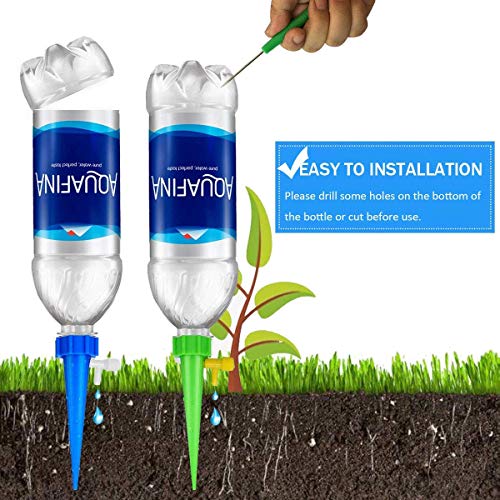 [New Upgrade] Self Watering Spike Slow Release Vacation Plants Watering System Automatic Watering Devices For Wine Bottle Small Plastic Water Bottle Irrigation Stake For Outdoor Indoor Plants Tree #TOP2