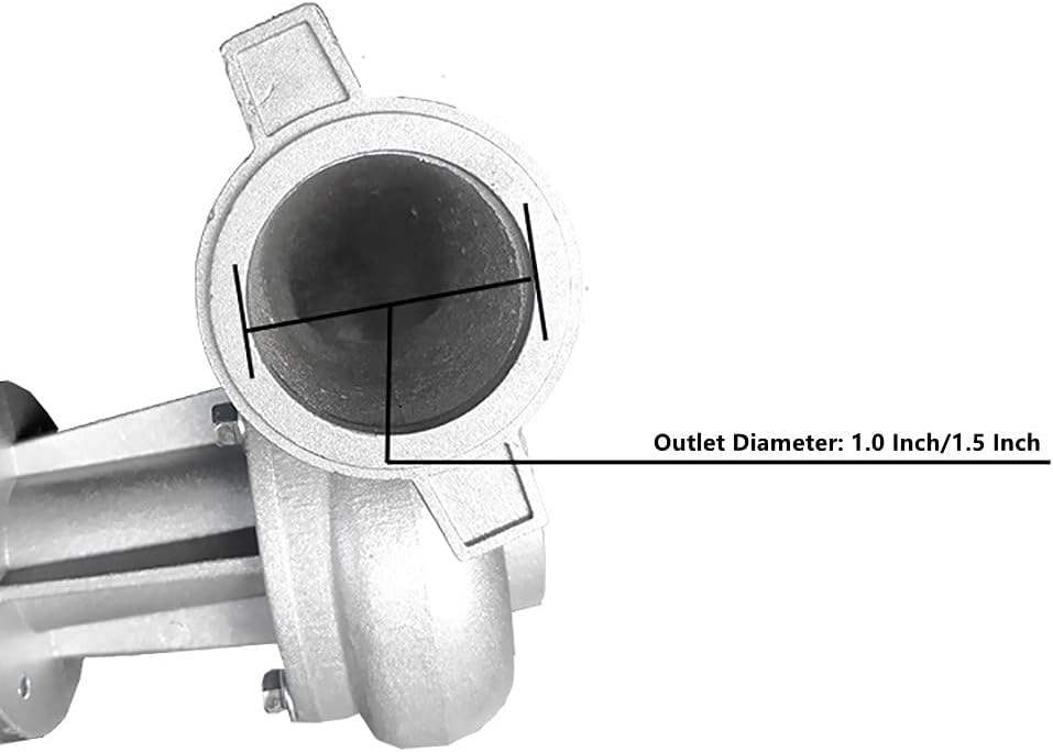 1.0/1.5 Inch Brush Cutter Grass Trimmer Lawn Mower Water Lift Pump Head Aluminum Alloy Trimmer Parts Garden Irrigation Tool Kit (1.5 Inch, 26MM)