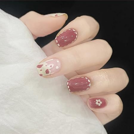 Amazon 24枚セット ネイルチップ ピンクのお花ドームネイル 可愛い優雅ネイル Mallnoo ネイルチップ 通販