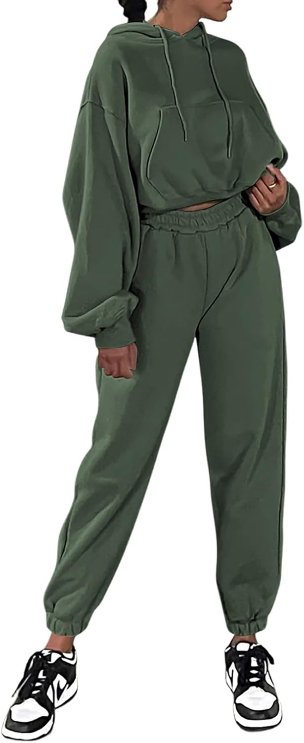 Herseas Womens 2 piece Outfits Lounge Sets Sweatsuits Hoodies Long Sleeve Sweat Set Fleece Fall Fashion Clothing 2025