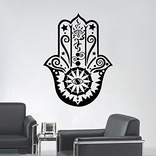 Bibitime Wall Decal Vinyl Sticker Decals Hamsa Hand Eye Indian Yoga Buddha Menhdi Ganesh Fatima Namaste #TOP3