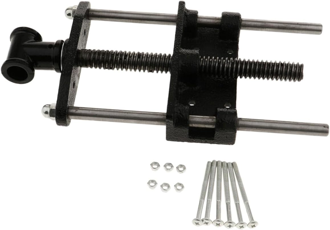 Woodworking Table Clamp and 7-inch Connecting Rod with Guide Rod, Lightweight Wood Table Plier for DIY Woodworking and Home Workshop Clamping