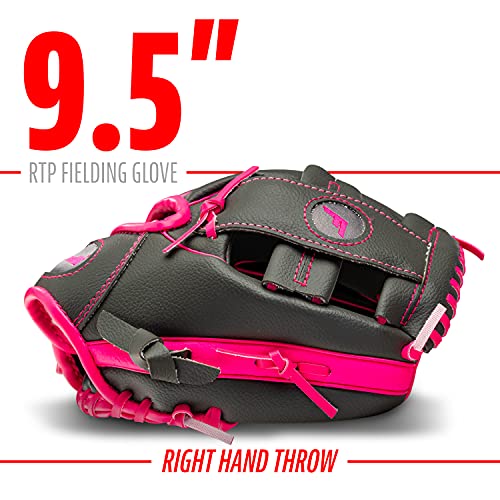 Image of Franklin Sports Kids Baseball Gloves - RTP Youth Teeball Glove + Ball Set - Boys + Girls Teeball Mitt Set - Kids + Toddlers - 9.5 inch