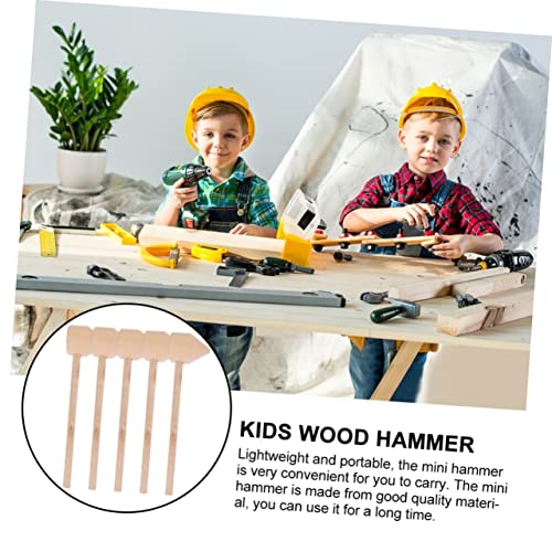 Toyvian 5 Unidades Pequeno Martelo De Madeira Brinquedos De Martelo Para Crianças Martelo De Frutos