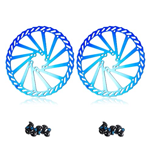 Chooee 160Mm 180Mm 203Mm Bike Disc Brake Rotor 2Pcs Mtb Disc Rotor For Mountain Bike.blue #TOP1