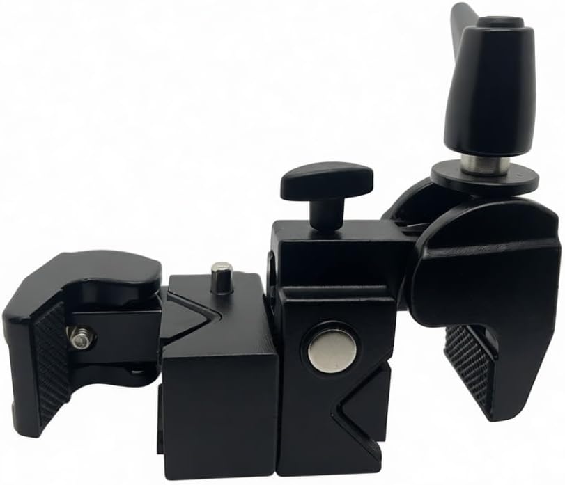 Double Super Clamp with Standard 5/8" Stud for Photo Studio Light Stand,Photo Boom Stand,Cross Bars