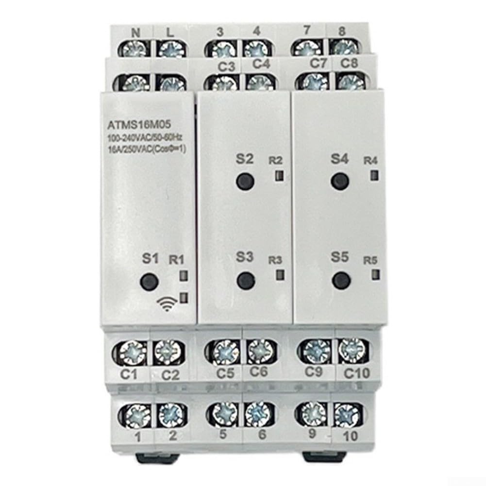 Minuterie Volets Roulants WiFi 5 Canaux 16A pour tuya Minuterie
