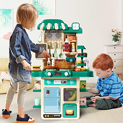 Deejoy Kitchen Playset,48Pcs Play Kitchen Set for Boys and Girls, Kitchen Toys with Realistic Lights&Sounds, Simulation… - Image 6