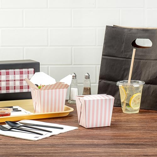 image for Bio Tek 3.6 x 3 x 3.3 Inch Food Containers, 50 Noodle Takeaway Boxes -