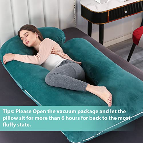 Image of Victostar Pregnancy Pillow,57 inches U Shaped Maternity Pillow with Removable Cover Full Body Pillow Support for Back, HIPS, Legs, Belly