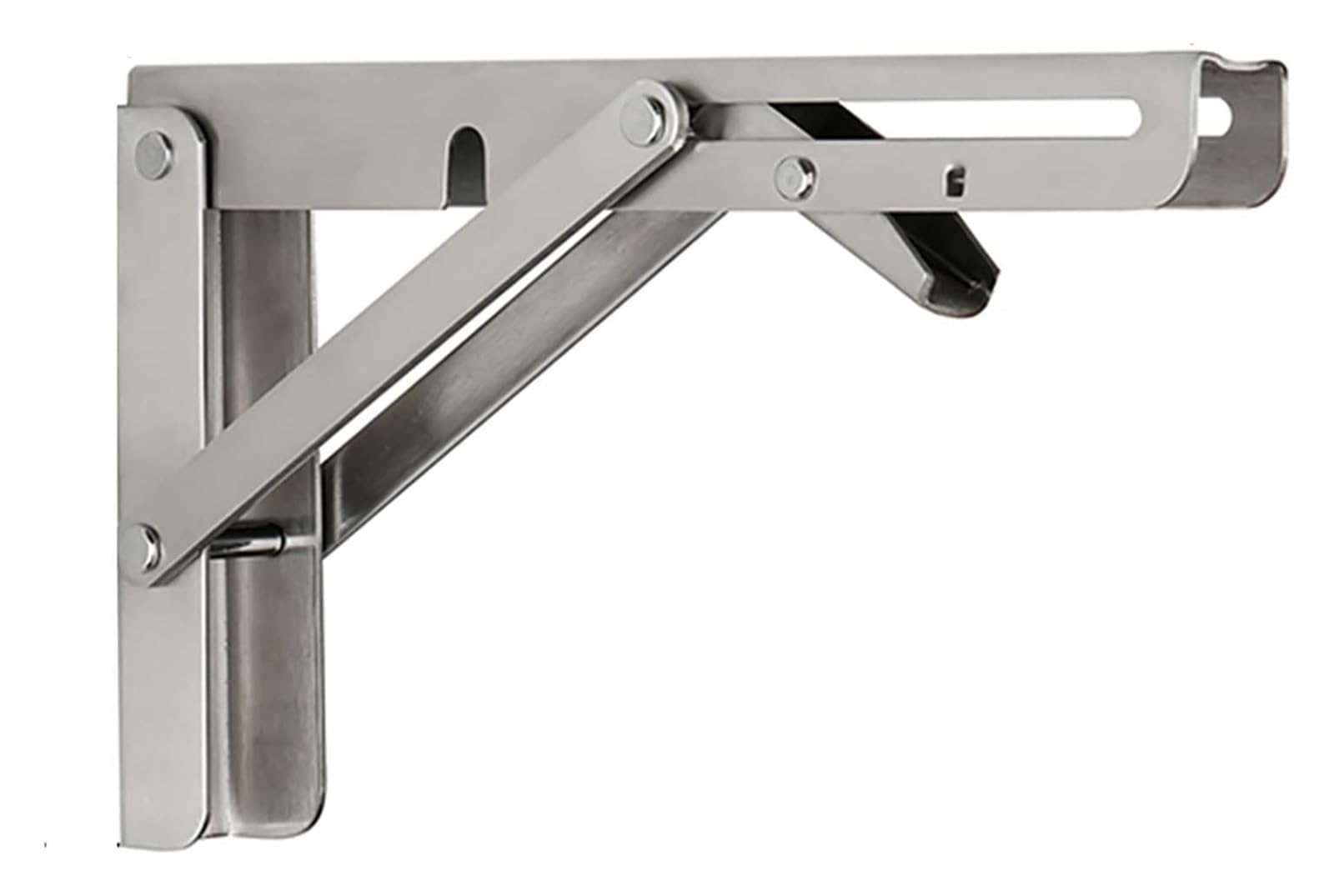 Shelf Bracket, Floating Shelf Brackets, Klappkonsole Schwerlast, Folding Shelf Brackets, 2pcs Folding Stainless Steel Triangle Bracket, Wall Shelf Shelf Bracket, Triangular Support Frame(400X170MM)