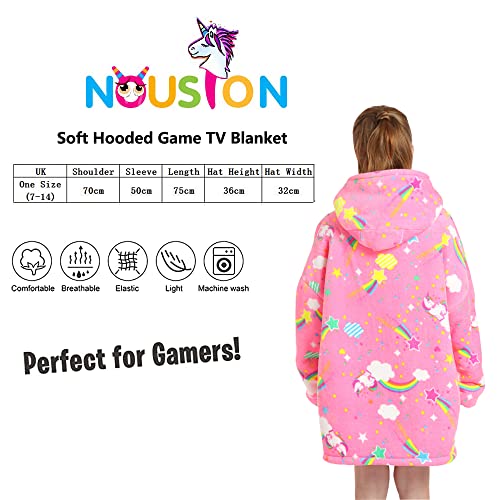 Oversized Blanket Sweatshirt For Kids, Super Soft Fluffy Sherpa Fleece Hoodie Sweatshirt With Two Big Pockets One Size Wearable Snuggle Blankets Fits All For Boys Girls (7-14 Years) #TOP4