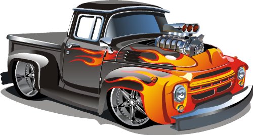Vinilo decorativo removible Hot Rod Kids 22x41 pulgadas
