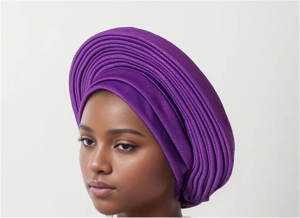Dvbfufv African Nigeria Wedding Party Headwrap Women's Elegant Turban Cap Female Auto Headwear