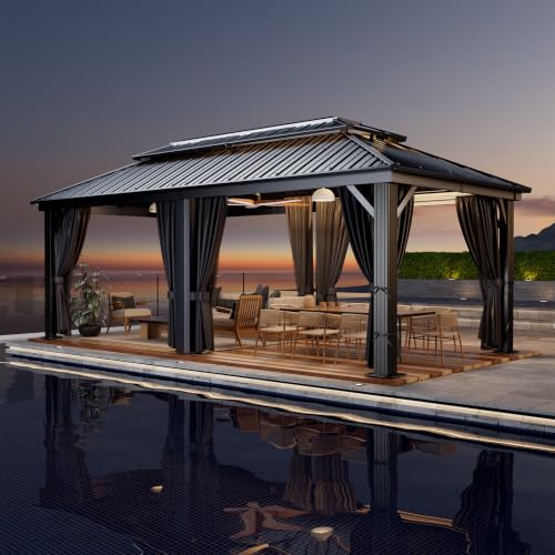 HOTEEL 12×20 Metal Roof Gazebo