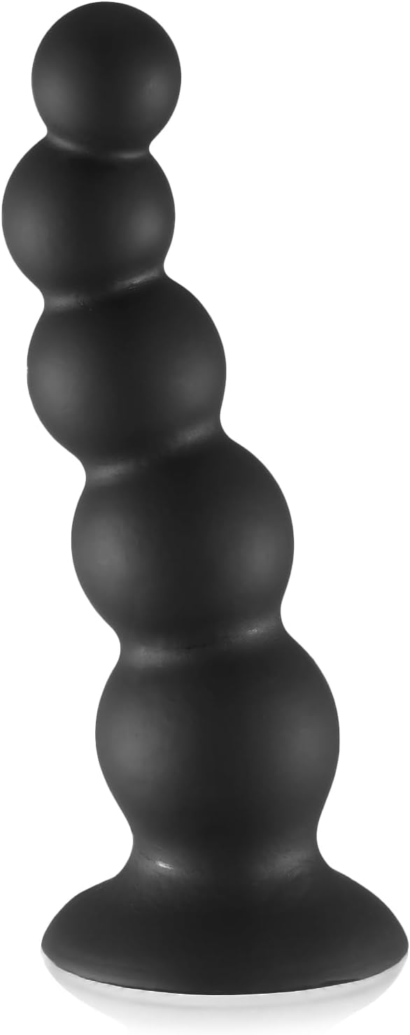 9.4 Inch Anal Beads Butt Plug, Huge Silicone Soft Anal Plug Anal Trainer Dildo with Strong Suction Cup for Hands-Free Play, Prostate Massager G-spot Stimulator Adult Sex Toys for Men Women