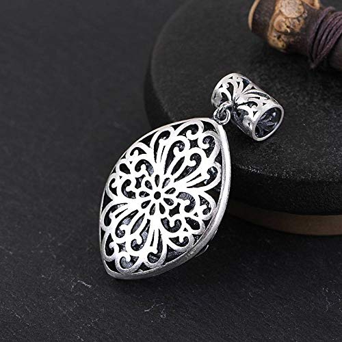Collier en argent S925 classique et haut de gamme à gravure créative - 5