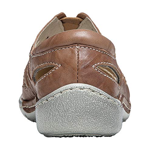 Image of Propet Womens Cameo Cut Out Slip On Flats Casual - Brown