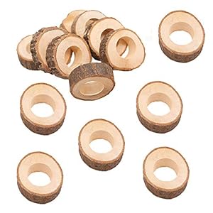 24 Stücke Serviettenringe Holz Eierhalter Holz Serviette Ring als ideale Eierhalter Eierbeche DIY Basteln Kits Hochzeit…