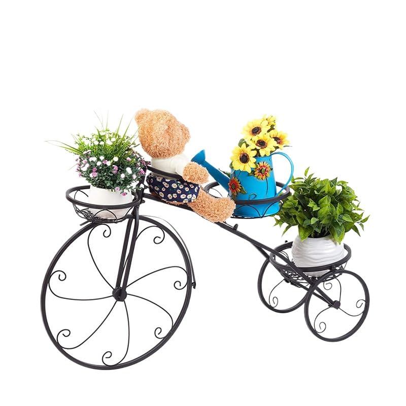 Amazon.co.jp: フラワースタンド アイアン 自転車型 可愛い 花台 