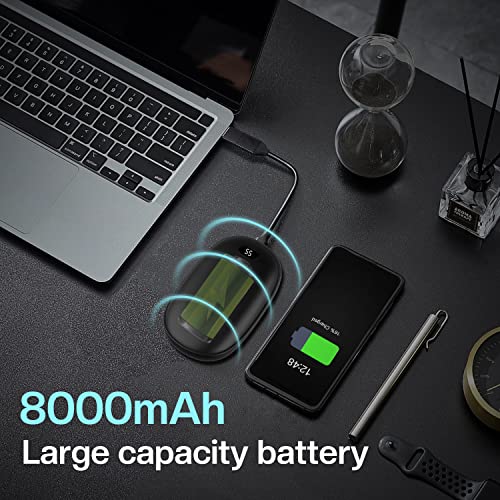 Coococo 2-In-1 Hand Warmers Rechargeable And Power Bank,Usb Reusable Hand Warmer,Pocket Size,Double-Sided Electric Hand Heater,Outdoor Camping,Golfing,Hunting,Gifts For Her,Him,Mom,Dad #TOP2