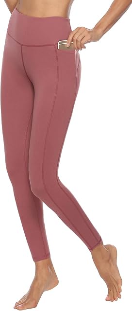 JOYSPELS Women's High Waisted Gym Leggings - Tummy Control Yoga Pants Full Length or 7/8 Length Leggings with 2 Side Pockets for Gym, Yoga, Workout, Running, Daily Leisure