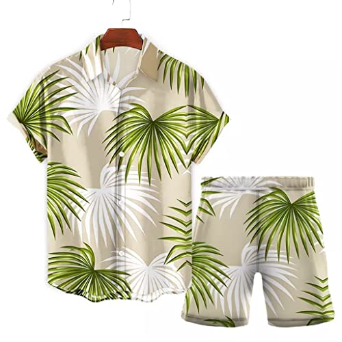 Ensemble homme anti-chaleur avec chemise imprimée et short pour rester frais tout l'été