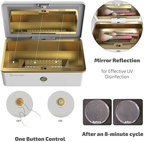 Uniharpa Household Sterilizer Box & Ozone Disinfection with Ultraviolet Germicidal Lamp UV Sterilization Sanitizing for Cellphone,Cosmetic Cleaning Tool,Underwear,Nail Beauty Salon Equipment (L)