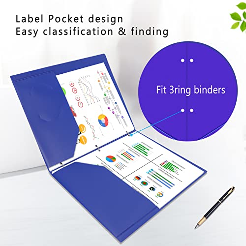 Naturetouch Two-Pocket Folders, Plastic Colored Folders With 2 Pockets & 3 Holes For 3-Ring Binders Durable Letter Size File Folders For School Supplies Home & Office (12 Pack, 6 Colors) #TOP7