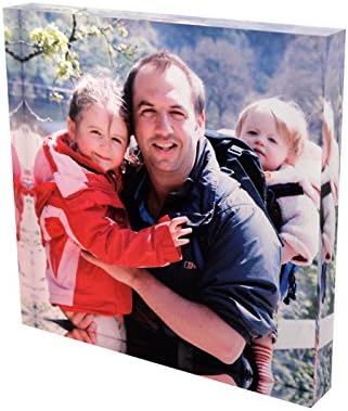 Personalised Acrylic Photo Block - Square (4" x 4"). Your Image Printed onto Solid Acrylic Giving a 3D Image. The perfect Create -your-own-Gift