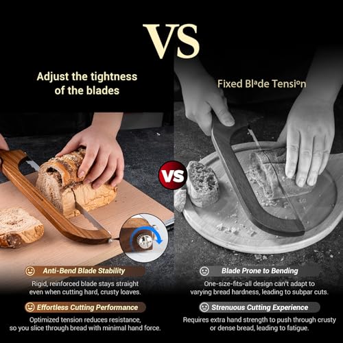 XJHEYLZ Sourdough bread knife,Bread slicer for homemade bread,(1,brown) - image 5