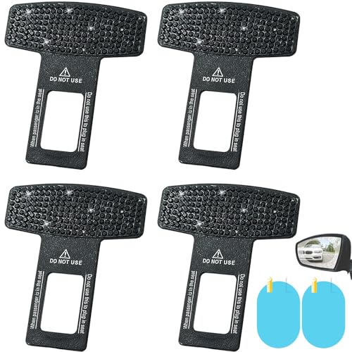 Collares Y Correas, Outdoors STAYOUNG 4PCS Hebillas de Cinturones de Seguridad - Silenciador de Aluminio para el Cinturón de Seguridad, Lámina Impermeable Gratuita, Para Todos los Coches,...